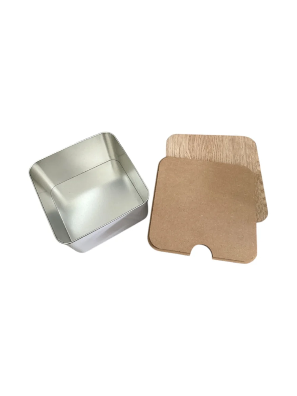 Set of 2 Target BP Metal Storage Container with Wood Lid